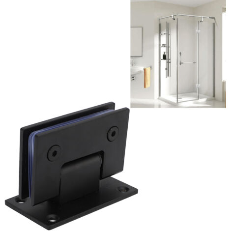 Bisagra para puerta de ducha de 90° – acero inoxidable – para vidrio de 8–12 mm – incluye herrajes de montaje y llave Allen