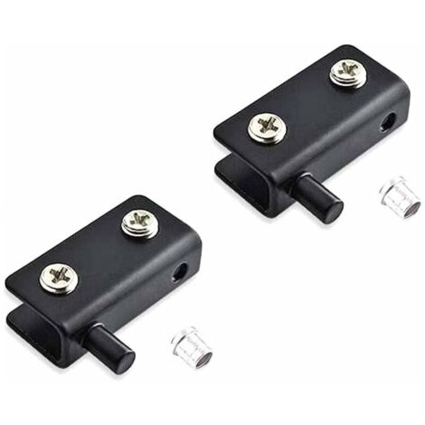 Bisagra pivotante de acero inoxidable para puerta de vidrio Crediri, abrazadera ajustable (40 x 20 x 10 mm), clip para bisagra pivotante de gabinete para vidrio de 5 a 8 mm de grosor, paquete de 2 - D