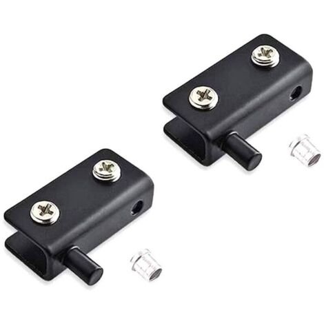 Bisagra pivotante para puerta de vidrio de acero inoxidable (2 piezas), abrazadera ajustable (40 x 20 x 10 mm), clip de bisagra