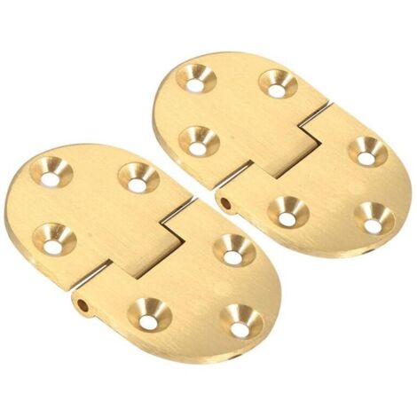 Bisagra plegable AIPERQ de latón macizo cepillado con tornillos para mesas plegables, puertas de gabinetes y muebles.