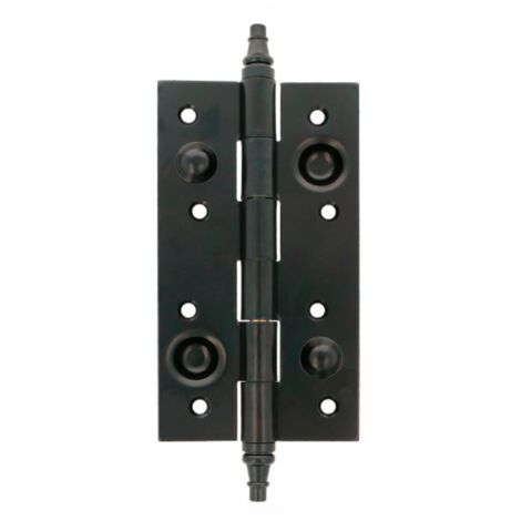 Bisagra puerta blindada seguridad 150x80mm acero negro canto recto