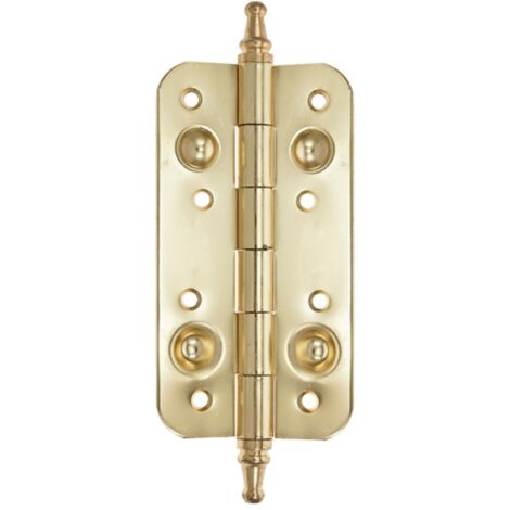 Bisagra seguridad canto redondo latonado 150x80mm