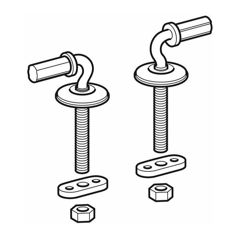 

Bisagras de acero inoxidable adecuadas para 573334 y 573337 Geberit