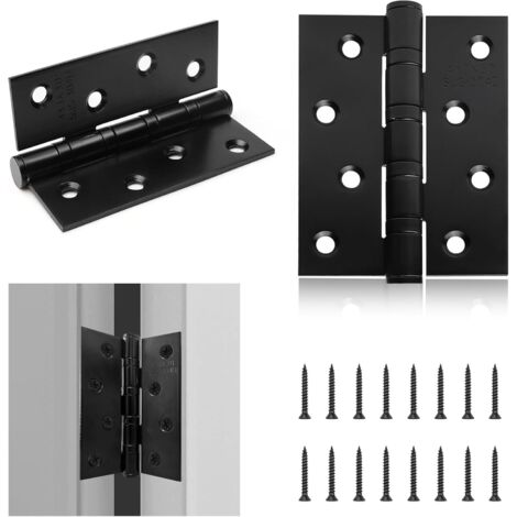 Bisagras de acero inoxidable para puertas, bisagras externas de alta resistencia con rodamientos de bolas, 100 x 76 x 13 mm, bisagras sólidas con tornillos, bisagras externas de acero inoxidable para 