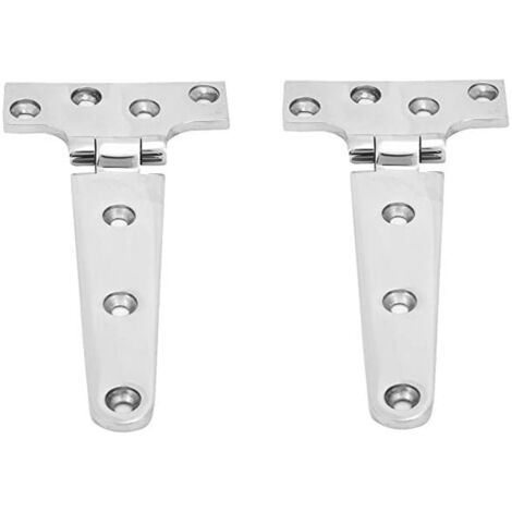 Bisagras de hoja de acero inoxidable engrosadas tipo T para puertas de jardín (151 x 75 x 4,5 mm) (paquete de 2)