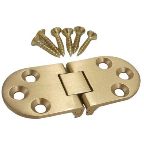 Bisagras de latón con tornillos para puertas de mesas y muebles plegables