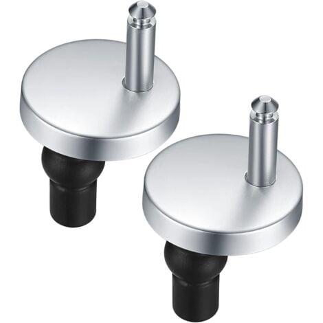 COOCHEER Bisagra de asiento de inodoro de liberación rápida con tornillos de goma de repuesto (2 unidades)