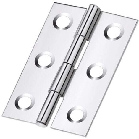 Bisagras de puerta KZQ (10 unidades), de acero inoxidable, invisibles, planas, para puertas de armarios, puertas pequeñas, cajones, ventanas, pianos, joyeros, muebles para el hogar y ferretería.