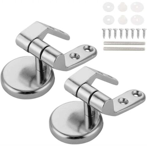 Bisagras de repuesto para asiento de inodoro, de aleación de zinc, para madera, resina y MDF.