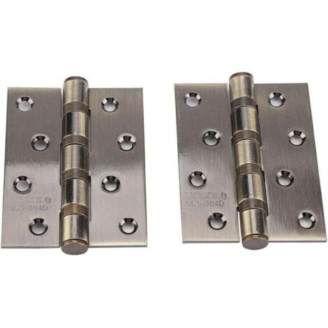 Bisagras KZQ de acero inoxidable de 3 mm de grosor. Bisagra para puertas de madera, para atornillar en armarios pesados.