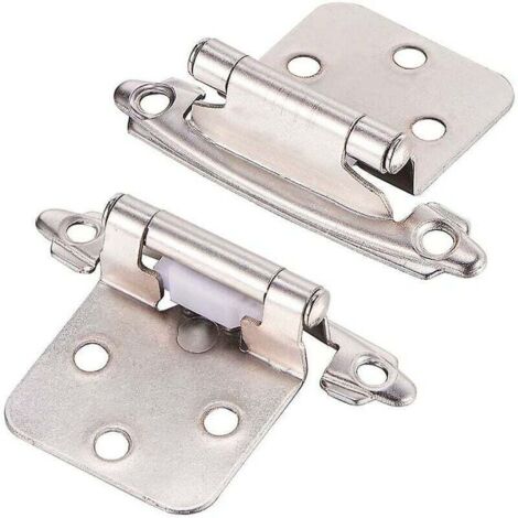 Bisagras para puertas, 1 par de bisagras para armarios, para puertas de armarios de cocina (plateadas)