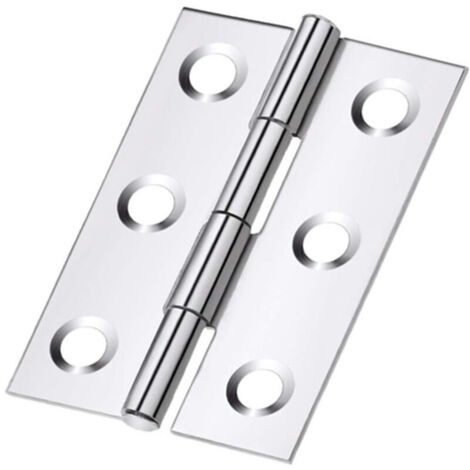 Bisagras para puertas de 10 piezas, bisagras de acero inoxidable, bisagras ocultas, bisagras planas, para puertas de armarios/puertas pequeñas/cajones/ventanas/pianos/joyeros/armarios de ferretería