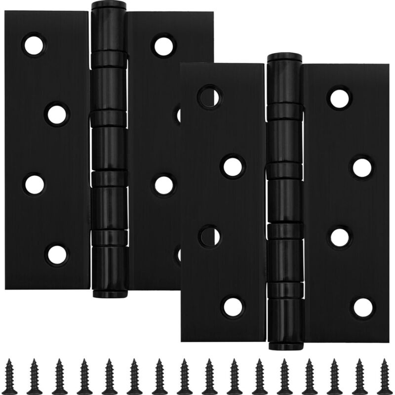 Bisagras para puertas de armario, juego de 2 bisagras de acero inoxidable, bisagras para puertas pesadas, con tornillos, adecuadas para puertas de