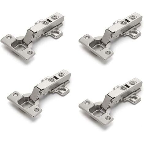 Bisagras para puertas de gabinete ZVD-4 piezas, bisagras para puertas de muebles, esquinas plegadas, cierre lento, sin ranuras, fácil instalación