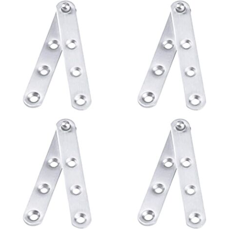 Bisagras pivotantes para puerta de armario, 4 unidades, giratorias 360 grados, de acero inoxidable, 100 mm x 16 mm