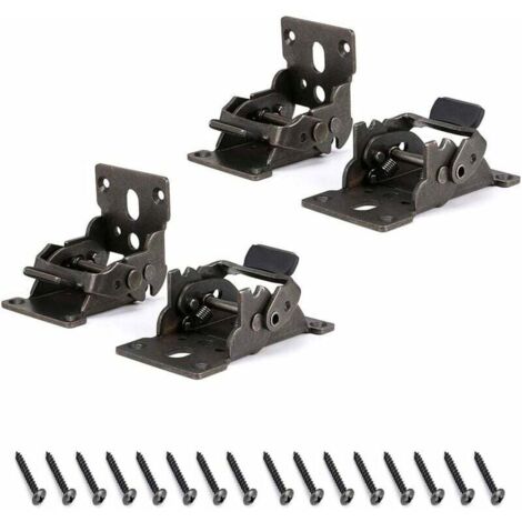 Bisagras plegables autoblocantes de 180 grados, soporte plegable, extensión de mesa de chapa de acero con bloqueo automático, para mesas de comedor, escritorios de computadora y armarios.