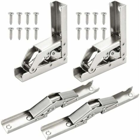 Bisagras plegables de 90 grados, superposición completa, de acero inoxidable, para puerta de armario de cocina, invisibles con 16 tornillos, para puerta de armario, cerradura de armario, 6,86 cm, 82,2