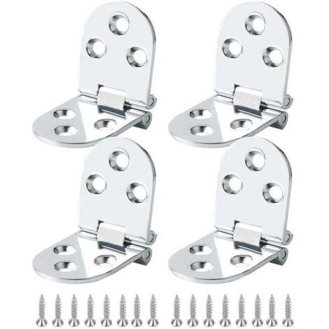 Bisagras Ulisem de acero inoxidable, bisagras de latón para muebles de mesa plegable, bisagras para muebles, bisagras para gabinetes, bisagras para mesas plegables, bisagras redondeadas con tornillos 
