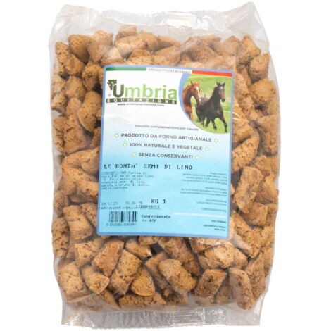 Biscotti per cavalli Le Bontà al gusto semi di lino 1 kg