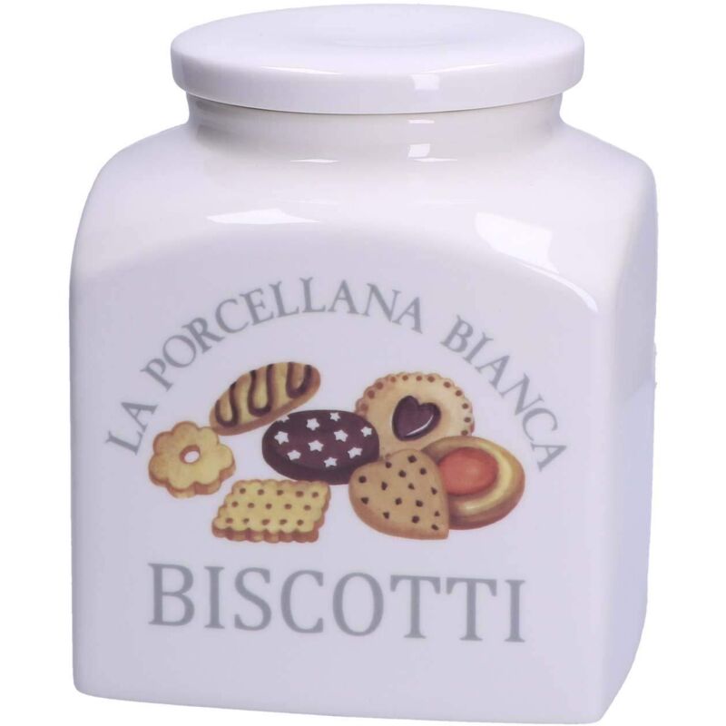 La Porcellana Bianca Biscottiera Porcellana Decorata In Gift Box Co...