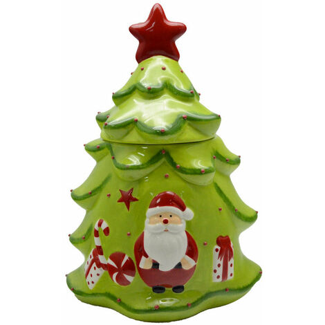 PERAGASHOP BISCOTTIERA Natalizia in Ceramica 16X24 CM ASSORTITA Accessori Decorazione CASA 