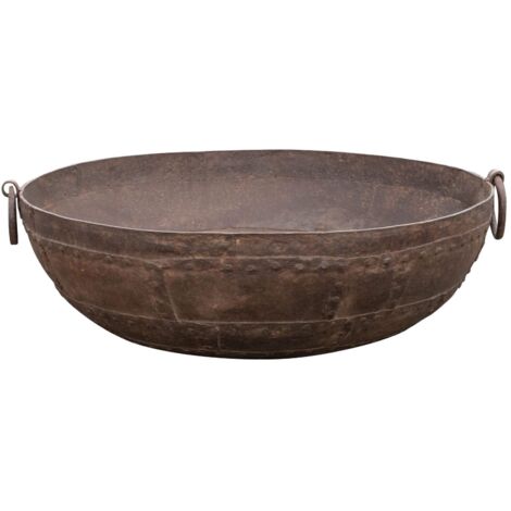 Biscottini Contenitore in Ferro 105x33x105 cm Adatto Come braciere da Giardino  Particolare fioriera da Esterno Grande