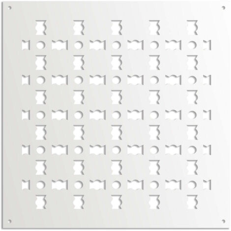 BISCUIT - Pannello in PVC traforato - Parasole - Misura: 48x48 cm - Colore: bianco
