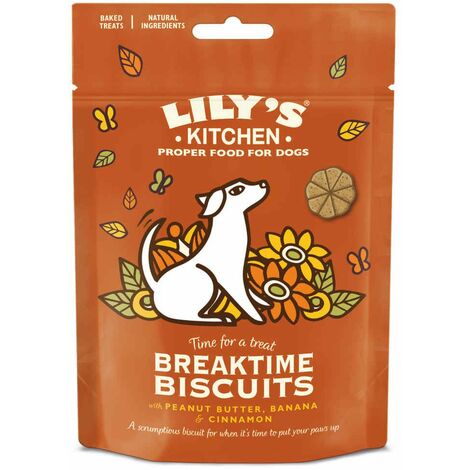 Biscuits Lily's Kitchen pour chien Breaktime au Beurre de Cacahuète - Pack de 8x80g