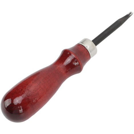 Biseauuse manuelle en cuir 1.2mm avec poignée en bois ergonomique, outil de maroquinerie pour projets DIY