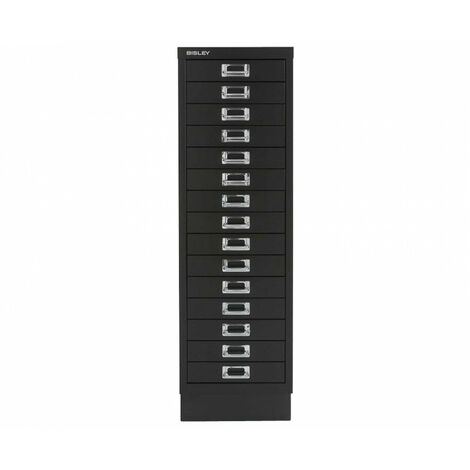 Bisley 15 Drawer A4 Filing Cabinet - Black