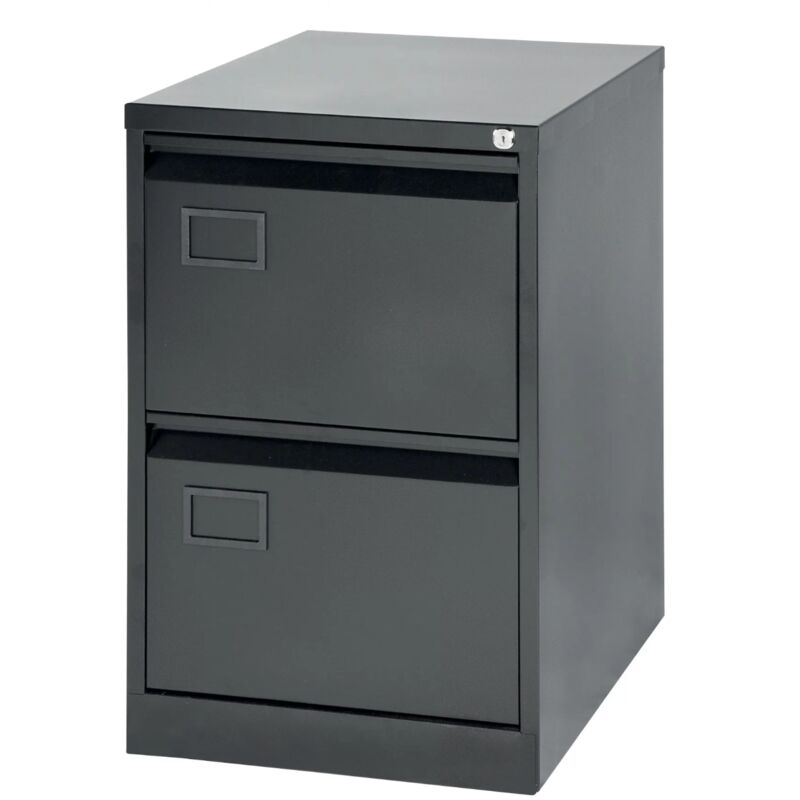 Bisley - 2 Drawer Foolscap Filing Cabinet - Black