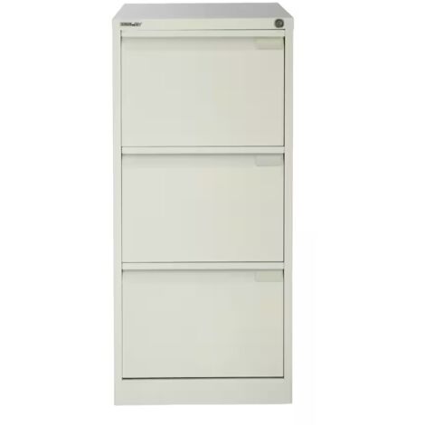 Bisley 3 Drawer Foolscap Filing Cabinet - White