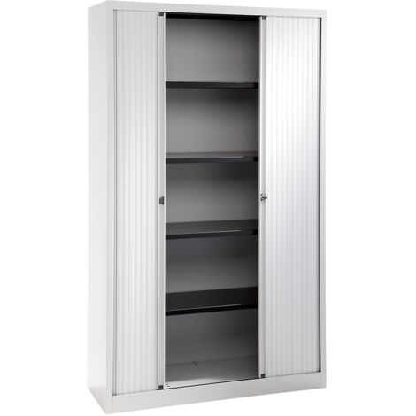 BISLEY, Armoire à rideaux Euro, largeur 1200 mm, 4 tablettes,