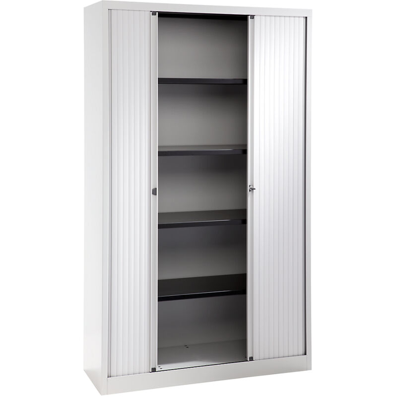 Bisley - Armoire à rideaux Euro, largeur 1200 mm, 4 tablettes,