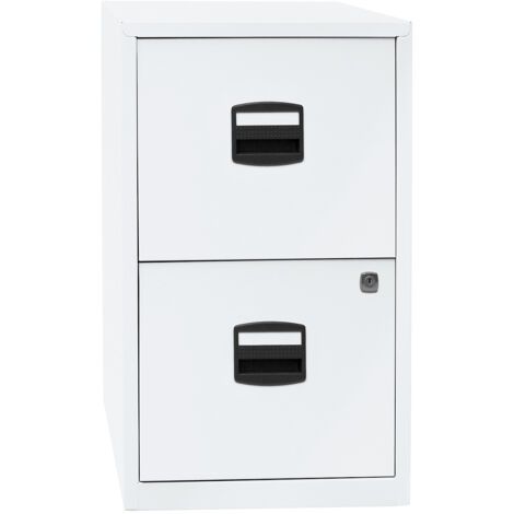 BISLEY, Classeur pour dossiers suspendus PFA, 2 tiroirs, blanc