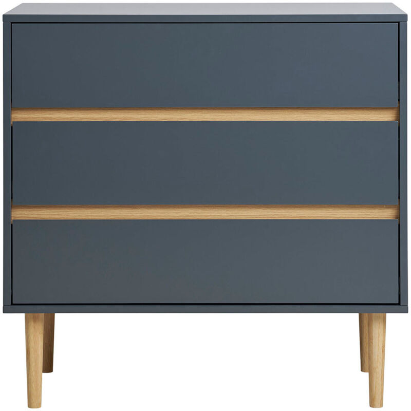 Ebuy24 - Commode 3 tiroirs 80x40x80 cm bleu canard et naturel Ebuy24 - Commode 3 tiroirs 80x40x80 cm bleu canard et naturel