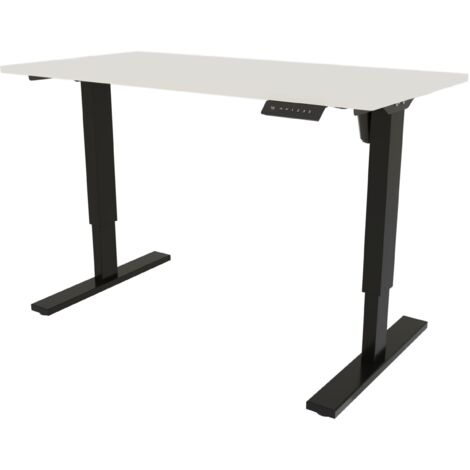BISLEY E-StarterTech Schreibtisch Rechteck: 140 x 80 cm  Weiß