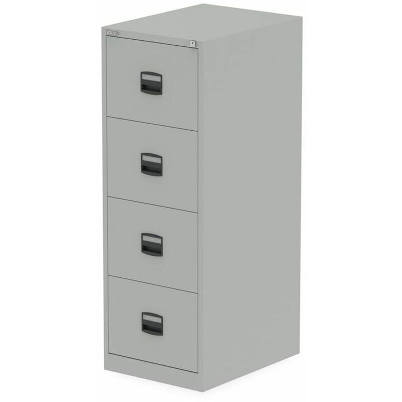 Qube by 4 Drawer Filing Cabinet Goose Grey BS0010 - Grey - Bisley