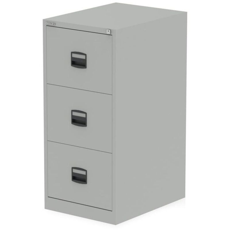 Qube by 3 Drawer Filing Cabinet Goose Grey BS0007 - Grey - Bisley