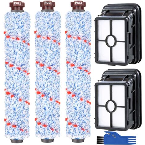 JALLERIA Bissell 6-Piece Replacement Roller Brush Set, Bissell Crosswave Filter, 17132 and 2225N Series, Bissell Crosswave Cleaning Accessories