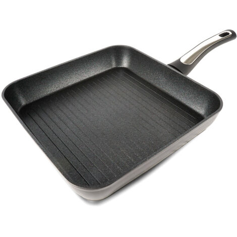 Bistecchiera 26x26 cm Antiaderente Induzione Silex Elegance Black Nero