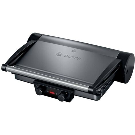 Bistecchiera a contatto Bosch TCG4215, 2000W, Grigio Siderale, Classe di Efficienza Energetica A