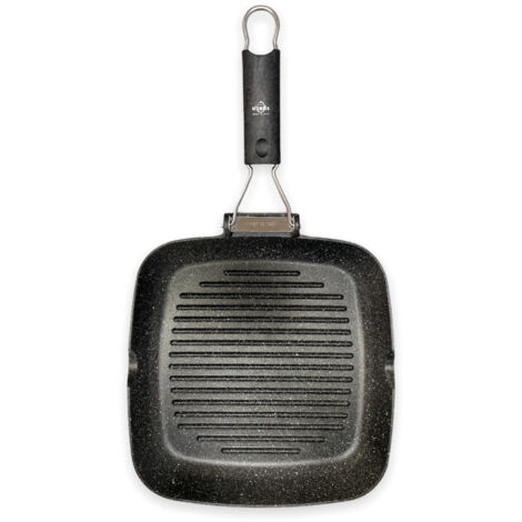 Bistecchiera Antiaderente 1 Manico 26x26 cm Olympia Hard Cook