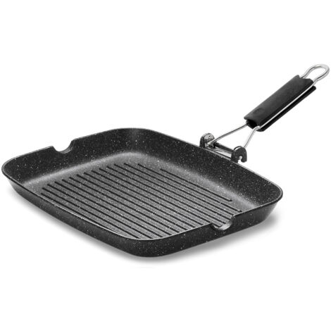 Bistecchiera Antiaderente 1 Manico 26x36 cm Olympia Hard Cook