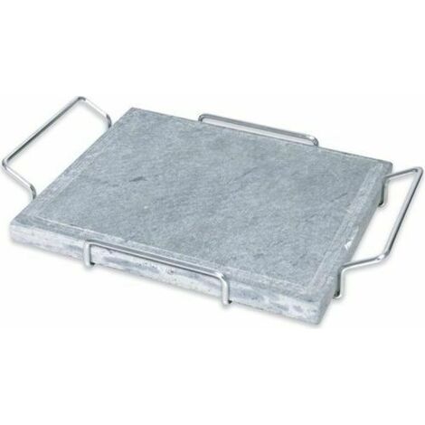 BISTECCHIERA PIETRA OLLARE CM 25X30 CON TELAIO E MANICO