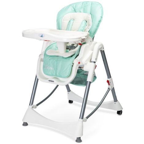 Bistro Chaise Haute Evolutive 2en1 Transat Bebe Enfant Chaise Repas Des 6 Mois Ajustable En Hauteur Grand Plateau Menthe Ca