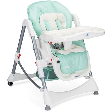 Bistro Chaise Haute Evolutive 2en1 Transat Bebe Enfant Chaise Repas Des 6 Mois Ajustable En Hauteur Grand Plateau Menthe Ca