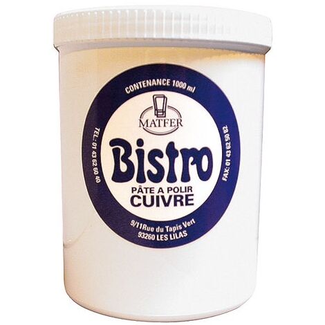 Bistro Pâte à polir pour cuivre incolore 1 litre efficace