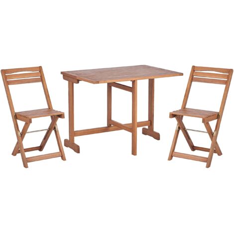 Bistro Set klappbar LENOLA Akazienholz Braun