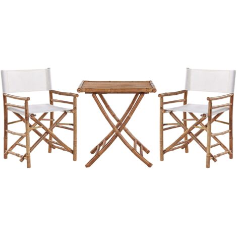 Bistro Set klappbar MOLISE Bambusholz Braun